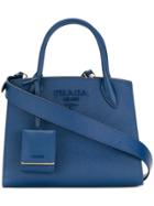 Prada Small Bibliotheque Tote - Blue