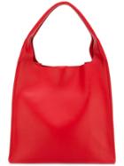 Maison Margiela Structured Tote Bag, Women's, Red, Cotton/leather