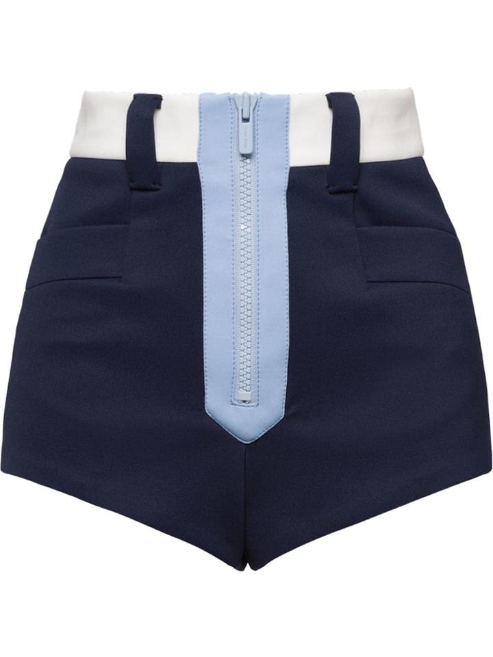 Miu Miu Techno Fabric Shorts - Blue