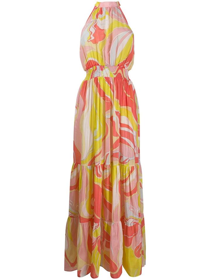 Emilio Pucci Sleeveless Floral Maxi Dress - Yellow