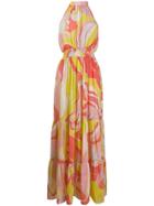 Emilio Pucci Sleeveless Floral Maxi Dress - Yellow