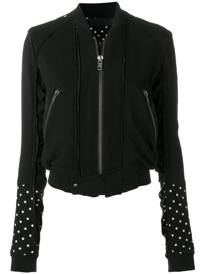 Haider Ackermann Polka Dot Sleeves Jacket - Black