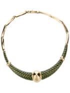 Lanvin Vintage Modernist Khaki Choker