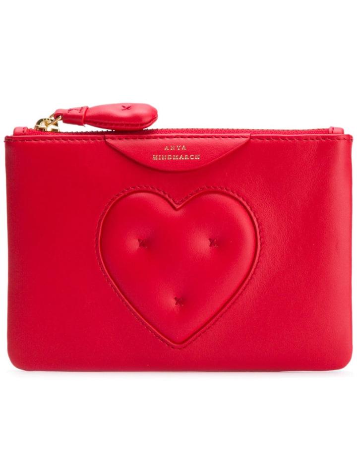 Anya Hindmarch Chubby Heart Zipped Card Case - Red