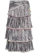 Rosie Assoulin High-waisted Tiered Skirt - Metallic