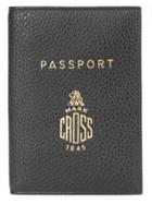 Mark Cross Brand Stamp Passport Holder - Black