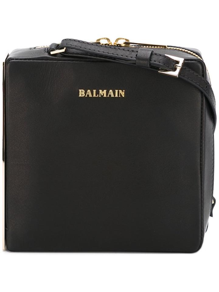 Balmain Pablito Shoulder Bag, Women's, Black, Calf Leather