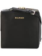 Balmain Pablito Shoulder Bag, Women's, Black, Calf Leather