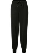 Boutique Moschino Loose Fit Track Pants, Women's, Size: 42, Black, Virgin Wool/other Fibers