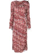 Marni Vicious Psychedelic Print Dress - Red