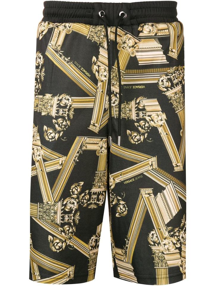 Versace Jeans Black And Gold Track Pants