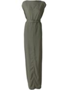 Rick Owens Belted Maxi Dress, Women's, Size: 42, Green, Viscose/acetate
