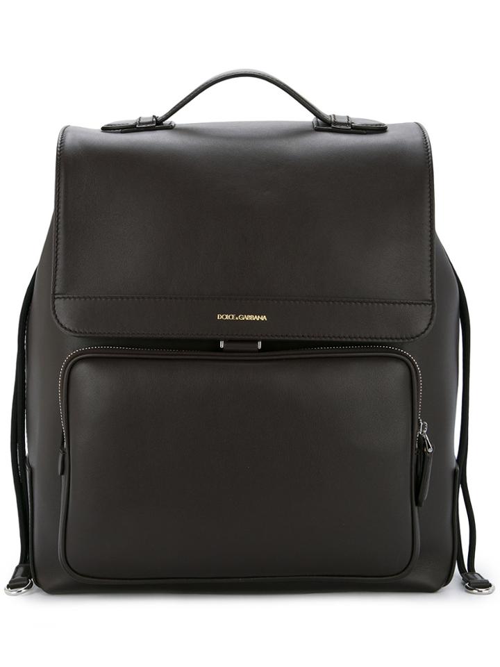 Dolce & Gabbana Flap Backpack - Brown