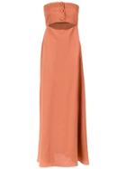 Adriana Degreas Bandeau Maxi Dress - Yellow & Orange