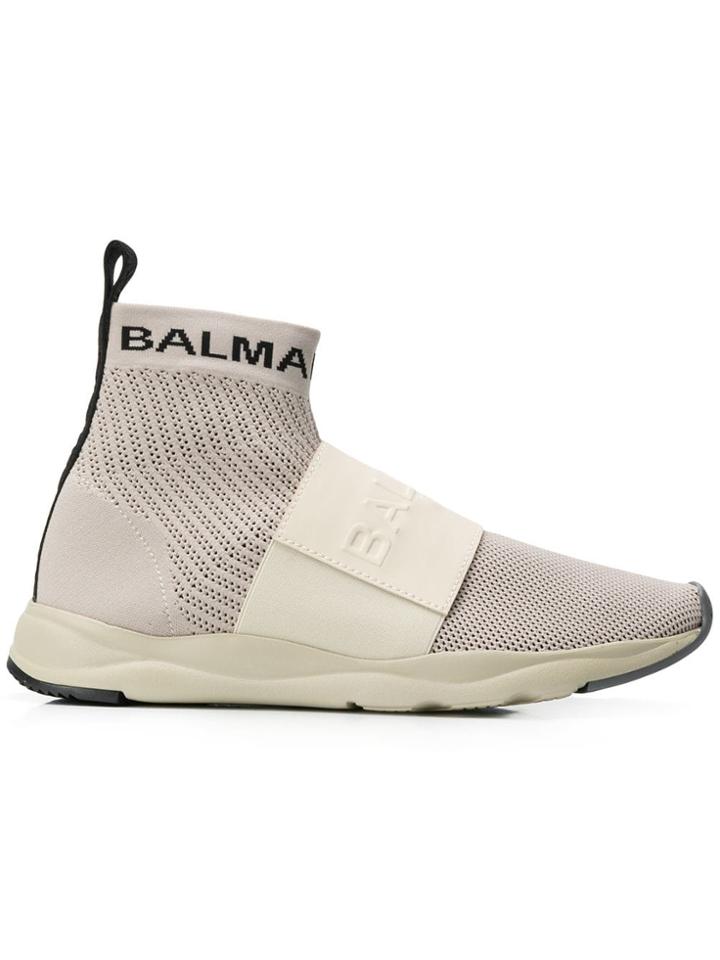Balmain Running Cameron-tech Sneakers - Neutrals