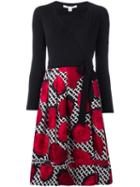Diane Von Furstenberg 'poppy Chain Rose' Dress, Women's, Size: 12, Black, Wool/silk/viscose