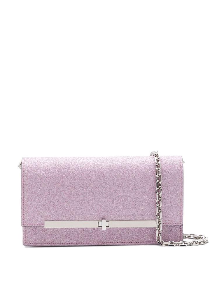 Casadei City Glittered Clutch Bag - Pink