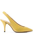 L'autre Chose Pointed Slingback Pumps - Metallic