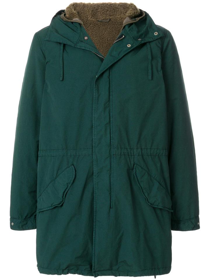 Aspesi Contrast Lining Military Coat - Green