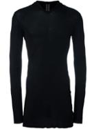 Rick Owens Hooded T-shirt, Men's, Size: Xs, Black, Cotton
