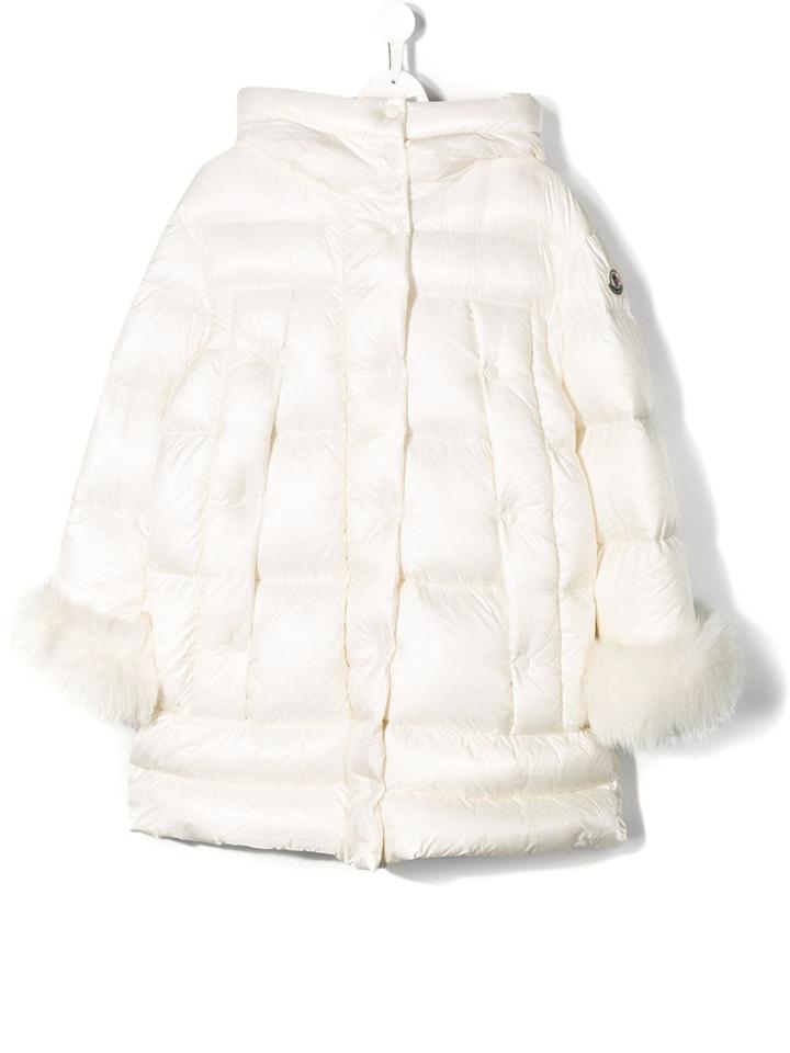 Moncler Kids Teen Brionnais Down Coat - White