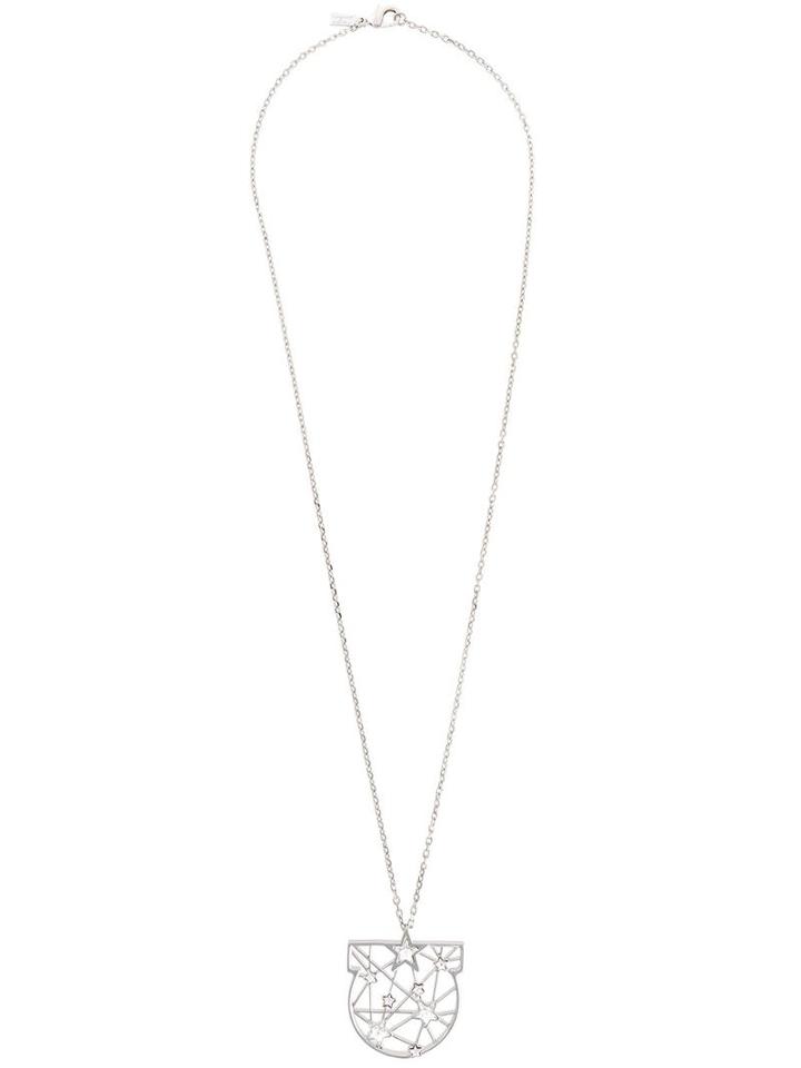 Salvatore Ferragamo Gancio Star Pendant Necklace, Women's, Metallic