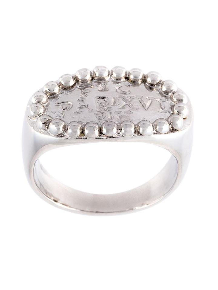 Faith Connexion Petteri Hemmila X Faith Connexion Engraved Signet Ring, Men's, Metallic