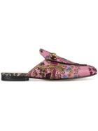 Gucci Princetown Donald Duck Slippers - Pink & Purple