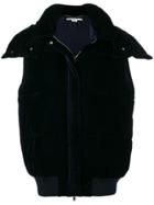 Stella Mccartney Velvet Hooded Vest - Blue