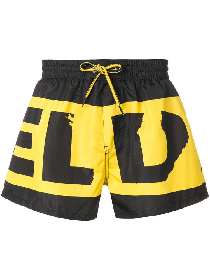 Diesel Printed Swim Shorts - Black