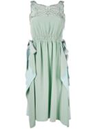 Fendi - Cut-out Dress - Women - Silk - 42, Green, Silk