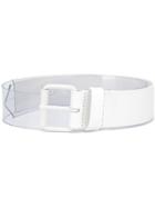 Mm6 Maison Margiela Wide Buckle Belt - White