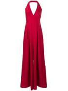 Alberta Ferretti Halterneck Jumpsuit - Red