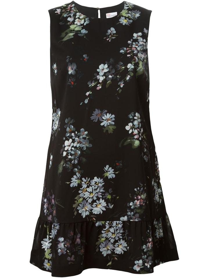 Red Valentino Flared Hem Floral Dress