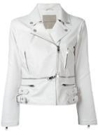Ermanno Scervino - Zipped Details Strappy Jacket - Women - Silk/polyamide/acetate - 40, Women's, White, Silk/polyamide/acetate