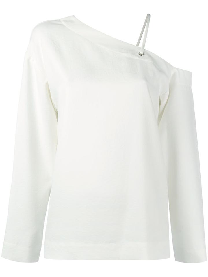 Nomia - Off-the-shoulder Blouse - Women - Polyester - 6, White, Polyester