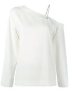 Nomia - Off-the-shoulder Blouse - Women - Polyester - 6, White, Polyester