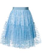 Si Jay Tulle A-line Skirt - Blue