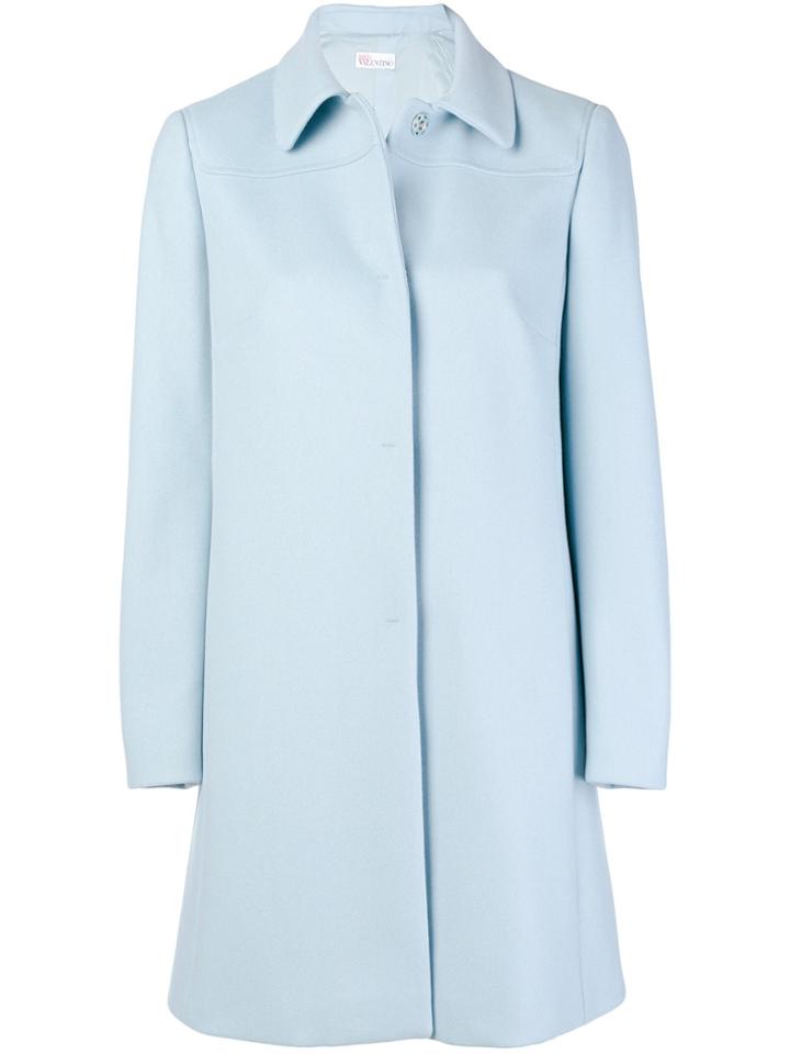 Red Valentino Classic Single Breasted Coat - Blue