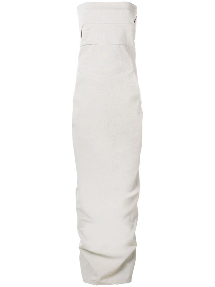 Rick Owens Strapless Long Dress - Grey