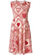 Red Valentino Heart Motif Skater Dress