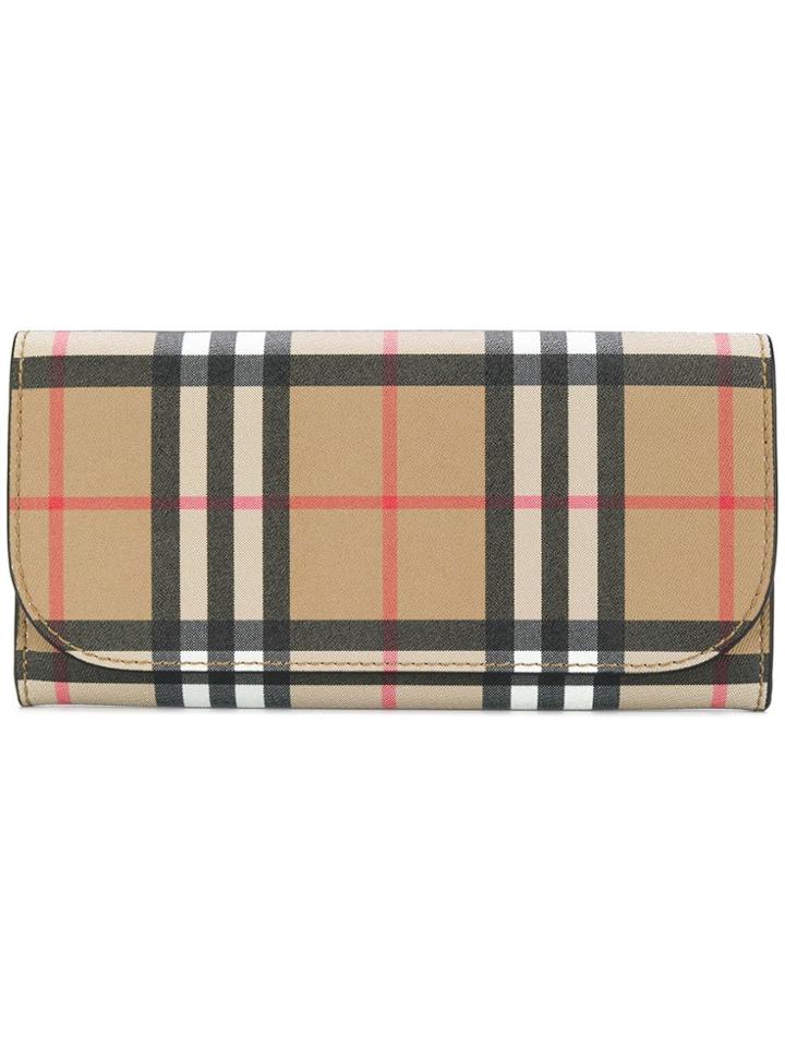 Burberry Vintage Check Continental Wallet - Black