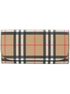 Burberry Vintage Check Continental Wallet - Black