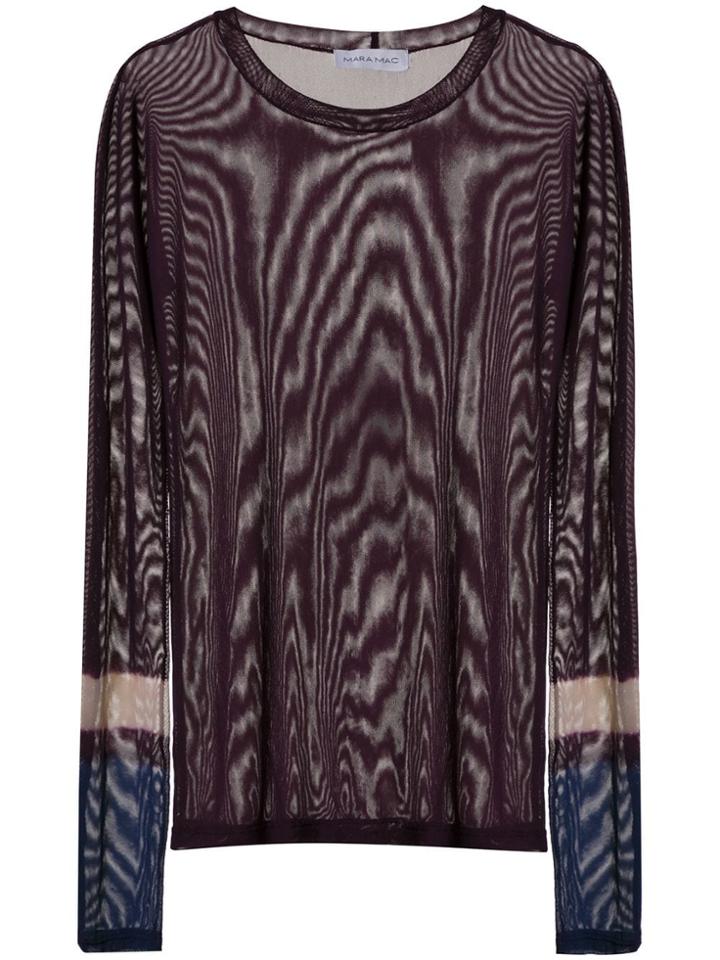 Mara Mac Mesh Blouse - Pink & Purple