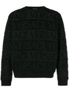 Versace Printed Logo Sweatshirt - Black