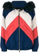 Forte Couture Chevron Hooded Jacket - Multicolour