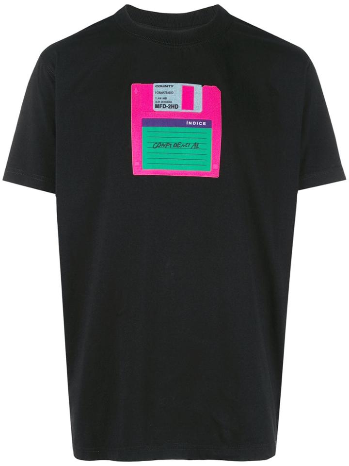 Marcelo Burlon County Of Milan Printed Floppy T-shirt - Black