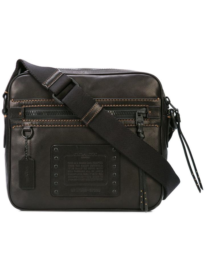 Coach Coach 37330 Mw/bk Leather/fur/exotic Skins->leather - Black