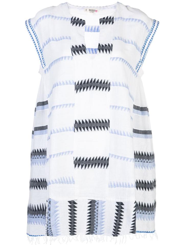 Lemlem Aster Swing Kaftan Dress - White