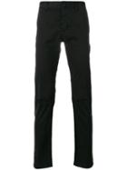 Saint Laurent Distressed Trousers, Men's, Size: 30, Black, Cotton/spandex/elastane
